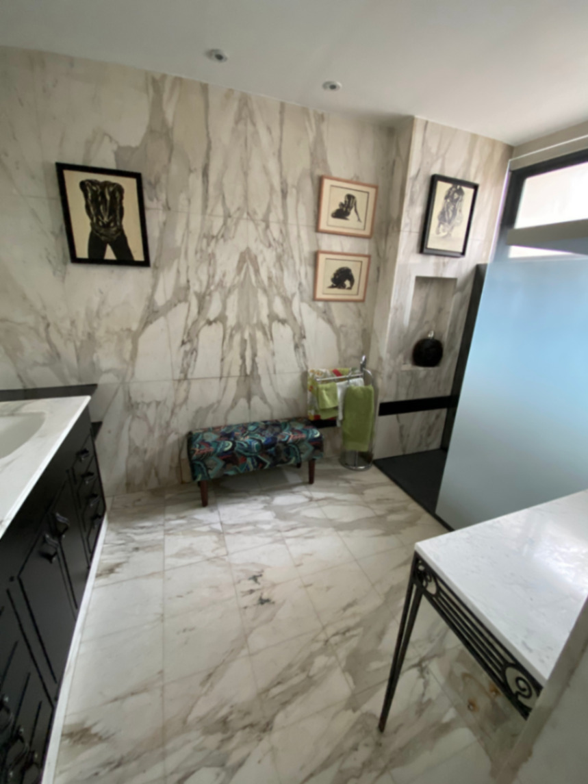 Paris bathroom — Calacatta marble suite